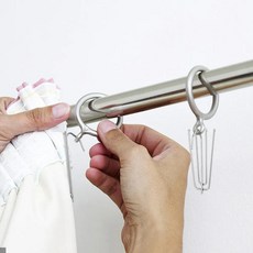 금속 핀치 플리츠 커튼 후크 드레이퍼리 간편 설치 방지, 1개, 기본
