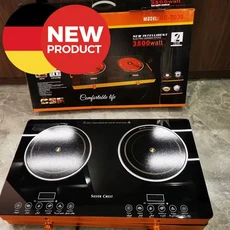 mono 독일기술 고출력3500W 2구 전기 세라믹레인지 더블 이동식 쿠커 인덕션[무료 사은품 증정], 프리스탠딩, mono-0410(블랙)