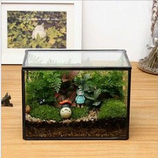 테라리움유리병 이끼테라리움 플랜테리어 유리커버 다육 식물, 1개, 직사각형 가로17 폭10 높이12