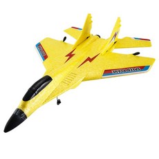 米格530手拋式戰鬥遙控泡沫飛機，智能平衡耐摔耐撞，兒童戶外玩具, 飛機【黃色】44cm遙控泡沫款(含電池), 1個