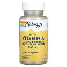솔라레이 비타민A 베타카로틴 7500mg 60캡슐 당근분말 VitaminA, 1개