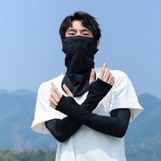 兒童防曬面罩 寶寶冰絲 涼感透氣夏季 全臉護頸防紫外線 可愛卡通