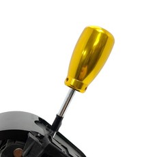 IDFR 超手感鋁合金金屬鍍鉻排檔頭 流線造型 - 質感鍍金 桿徑17mm內可裝, 金色