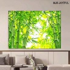 엠제이에스 명화그리기 50x40cm (캔버스형) DIY 유화 세트, KK23 - 행운의 대나무 숲, 1개