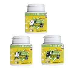 확깨라잠 비타민 졸음캔디 츄어블 50정 레몬맛 졸음사탕 졸음방지 졸음번쩍 사탕 수험생필수품, 3개, 100g