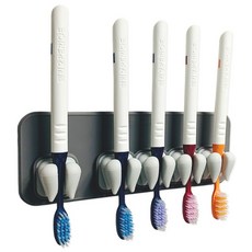 Silivas 浴室牙刷掛架套裝牙刷家庭 5, 混色, 1套