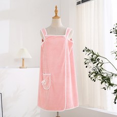 바미유 데일리 극세사 샤워가운, 핑크, 1개