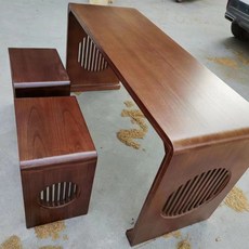 實木仿古中式書法桌國學桌：學生培訓班專用學習桌, 100*50*75一桌兩凳