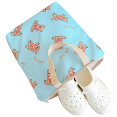 아이주 신발 주머니 신발가방 실내화 보조 가방 학원 준비물 에코백 목욕 수영장 방수 가방, 신발가방 리틀베어, 1개