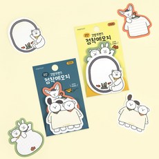 꼬망 2단 점착메모지 2종 4개 1세트, 1개, 40매