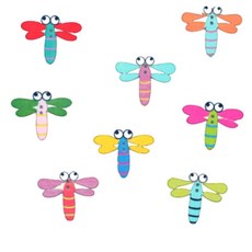 어린이 협동미술 가을풍경 DIY 잠자리 나무비즈 10P/ 문화원행사용 초등미술 입체장식 꾸미기용, 5세트, 혼합색상