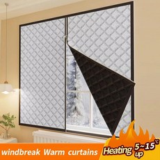 지퍼 방풍 커튼 겨울 침실 단열 필름 내한 밀봉 창 문 스크린 차광, [00] width 50cm, [00] height 80cm