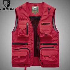 吉普盾 輕薄工裝背心 多口袋攝影釣魚網眼馬甲
