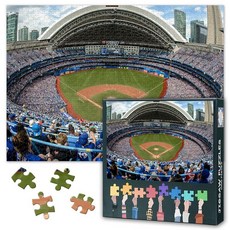 해외 TUMOVO 성인용 1000피스 퍼즐 야구 아트 - 직소 단단하고 어려운 도전적인 클리블랜드 프로그레시브 필드 69.8cm x 50cm27.5인치 19.75인치 가족 게임, 퍼즐-25.