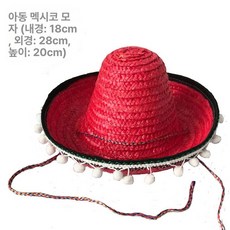 생일파티 장식 솜브레로 후프 마요 컬러풀 타코 멕시코, 1개, 용 레드 코스터