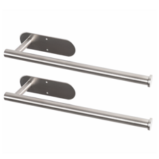 무타공 다용도 스테인리스 키친타올 홀더 걸이 2p 세트, 실버, 1세트