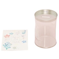 집콕미술 바다생물 스티커 투명저금통 꾸미기키트/ 어린이체험행사 용돈모으기용 작품만들기, 3개, 투명