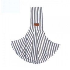 강아지 줄무늬 슬링백 퓨터그레이 중형 1P 이동가방_WF64171, 1개