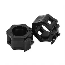 바벨 클램프 스핀 잠금 프로 칼라 O 척 무게추 클립 역도 강력 퀵릴리즈 25mm, 02 25mm, 02 Black