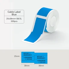 3 롤 NI B21 B3S B1 B31 열 라벨 의류 자체 접착 태그 방수 스마트 오 포켓 프린터, CableBL25x76-3roll