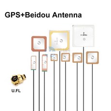 2개/몫 GPS 안테나 Beidou 내장형 액티브 세라믹 10cm 케이블 UAV 공중 포지셔닝용 고이득 28dBi U.FL, 01 16x6x6mm