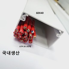 PVC랜 쫄대 전선보호 덕트 대용량 사각몰드 흰색 1m, 60x40