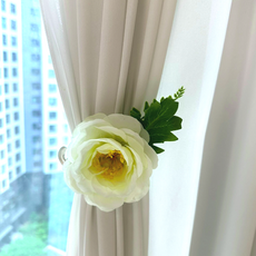 브라이덜박스 왕 플라워 커튼집게 커튼악세사리 인테리어, 화이트, 1세트