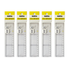 KC 나리아오피스 15cm 15센치 광폭 방안 자 문구 사무 학용품 직자, 5개, 15cm 광폭 방안자