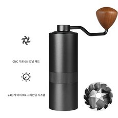 SCPOGO수동 커피 그라인더 핸드밀 고운 분쇄 조절 가능 원두 분쇄기, 1개, 블랙, 25ml 1개, 블랙, 25ml