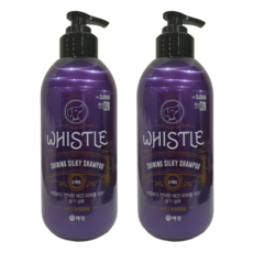 다이소 휘슬 샤이닝실키 애견샴푸 + 코즈멧 압축 마스크팩 세트, 2개, 500ml