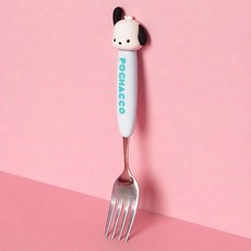 스테인리스 식기 세트 귀여운 학생용 포크 스푼, 포차코 포크, 1개, 기본 색상