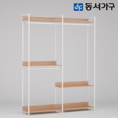 동서가구 팬타 포스코 스틸 시스템 드레스룸_1600 3단 행거 4colors DF643476, 오크