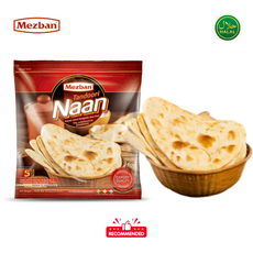 Mezban Tandoori Naan - 5 Pieces Frozen 메즈반 탄두리 난 - 냉동 5개입, 1.275kg, 1개