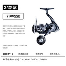 2500型號 紡車輪 輕量遠投 海釣路亞捲線器, PC 2500S - PG泛用版, 無