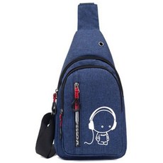 AZMON 야광 미니 슬링백, 32cm x 18cm x 5cm, 블루