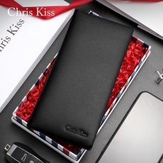 Chris Kiss 男士真皮長款錢包
