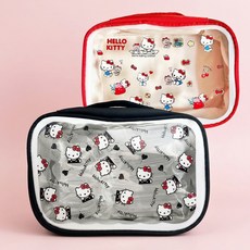 키티 화장품 파우치 여행용가방 메이크업 투명파우치