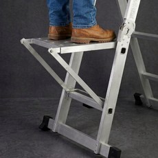 지구원 휴대용 접이식 사다리 보조 발판 보강대 지지대 작업대, 1개