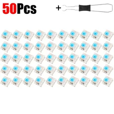 100/1Pcs 3Pin 기계식 게임용 키보드 스위치 블루 레드 브라운 호환 호환선형 촉각 클릭형 핫 스왑 가능 DI, 08 50Pcs Blue
