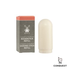 CONQUEST 德國 MUHLE 刮鬍皂棒 鬍皂條 刮鬍泡 刮鬍膏 攜帶式 檀香 / 柑橘 / 蘆薈, 1個, 葡萄柚薄荷 - 補充棒 (粉色)