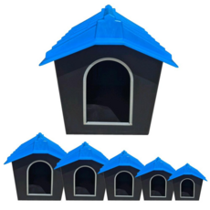 더베스트 실외 플라스틱 강아지집, 블루, 1개