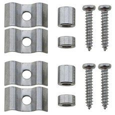 LUORNG 2세트 기타 교체 정품 부품 실버 기타 스트링 트리 스트링 리테이너 가이드 기타 스트링 버클 펜더 ST 및 SQ 시리즈 일렉트릭 기타에 적합 149442, LUORNG 2세트 기타 교체 정품 부품 실버 기타 스