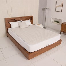 [고급원단] 일월 원적외선 아이보리 전기 탄소 카본매트, 더블, 더블