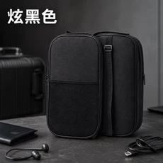 匹克球拍包 運動收納包 專業拍包 手提球拍包 訓練裝備包 防水輕量 牛津布材質 分層收納 黑色經典款, 1個, 炫黑色