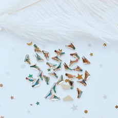 日系三角造型平底鑽 美甲水鑽 施華同款, 1個, 香檳鑽