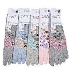 아놀드파마 여자 논슬립 발가락 덧신 색상혼합 5개입 1세트 여성논슬립덧신 여자덧신 여자발가락덧신