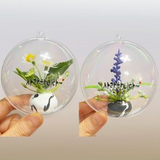 가더GADE 2AF 수목장 꾸미기 꽃화분 미니꽃다발 부착식 부착형 야외 외부 벽장식 방수 리스 미니어처 아크릴 케이스 벽에 붙이는 납골당 봉안당, 2AF) No.1+No.2, 1개
