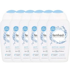 femfresh 芳芯 女性私密潔膚露 長效清新, 6個, 250ml