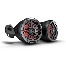 록포드 포스게이트 M2WL-65MB 마린 컬러 옵틱스 멀티컬러 LED 조명 6.5인치 양방향 모터캔 스피커 150와트 RMS600와트 피크 스테인리스 및 스포츠 그릴 장착 하드, 1개