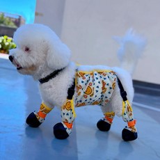 귀여운 강아지 레인부츠 산책 장화 소형견 양말 슈즈 웃는 얼굴 하트 팬츠배포함